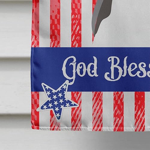 Vista 223 de Caroline's Treasures BB2171GF American Flag and Border Collie Garden Flag Mailbox Flag Decorative Yard Flag Banner Outside Patio Artwork Yard Flower