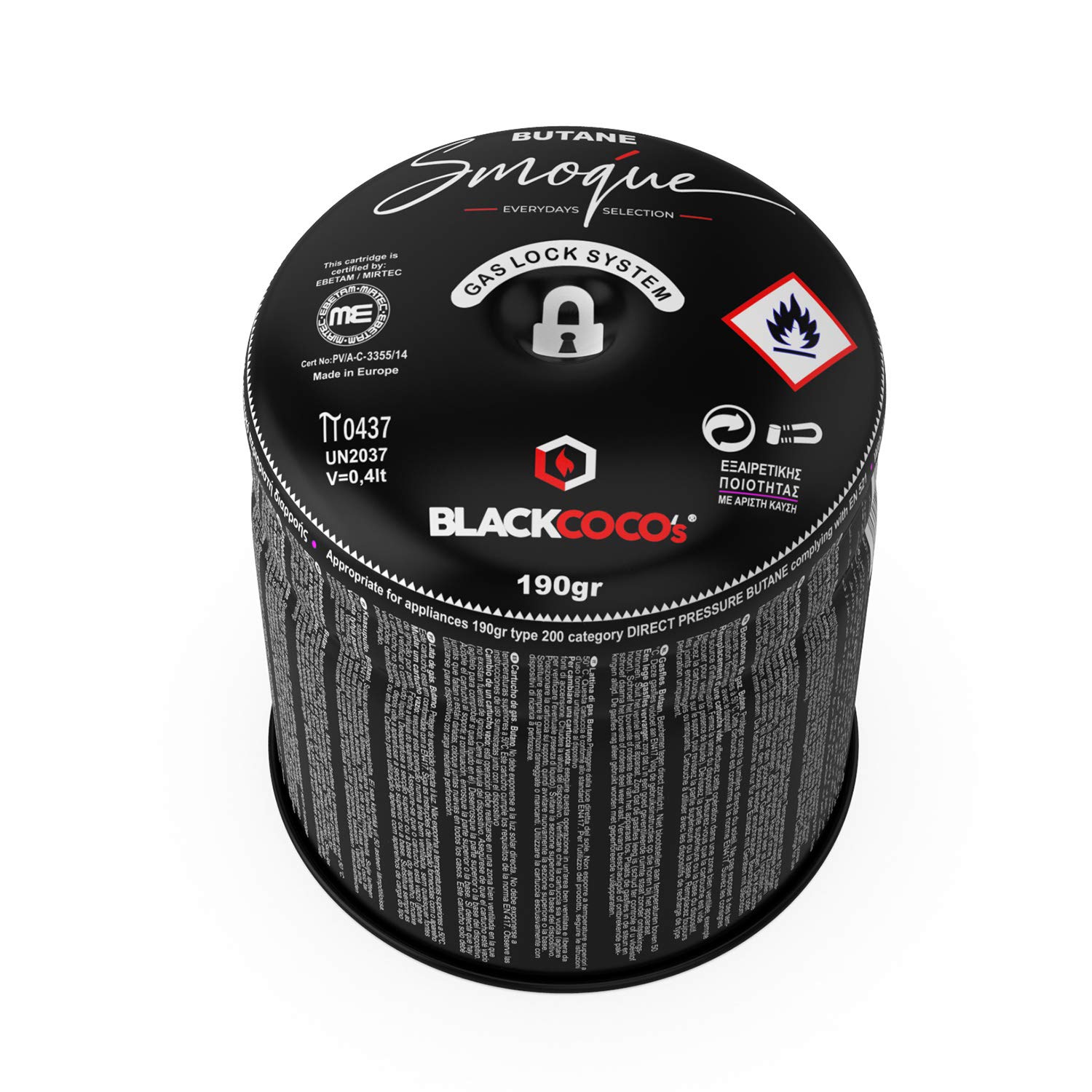 BLACKCOCO's 36x 190g Butan Stechkartusche Gaskartusche Stechgaskartusche für Campingkocher Gaskocher Lötbrenner Lötmeister Campinglampe Gas Kartusche