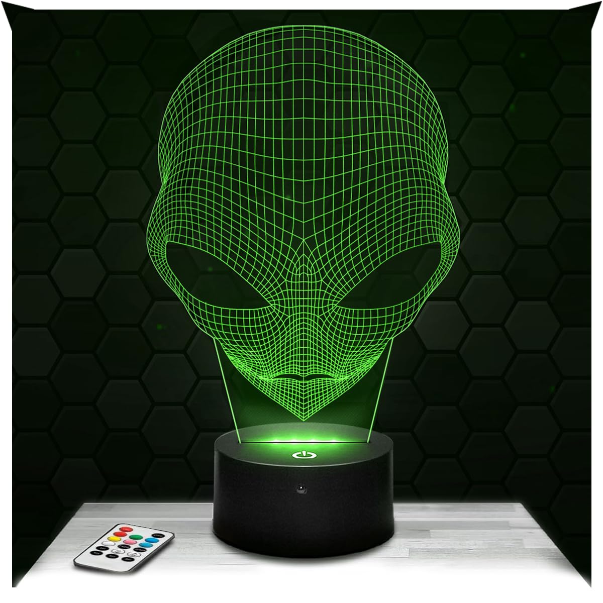 Lampephoto.fr - Alien 3D Lamp Night Light 3D LED Illusion, Christmas Birthday Gift Idea for boy and Girl, Gifts Merchandise, Children's or Adult Bedroom, Touch Night Light