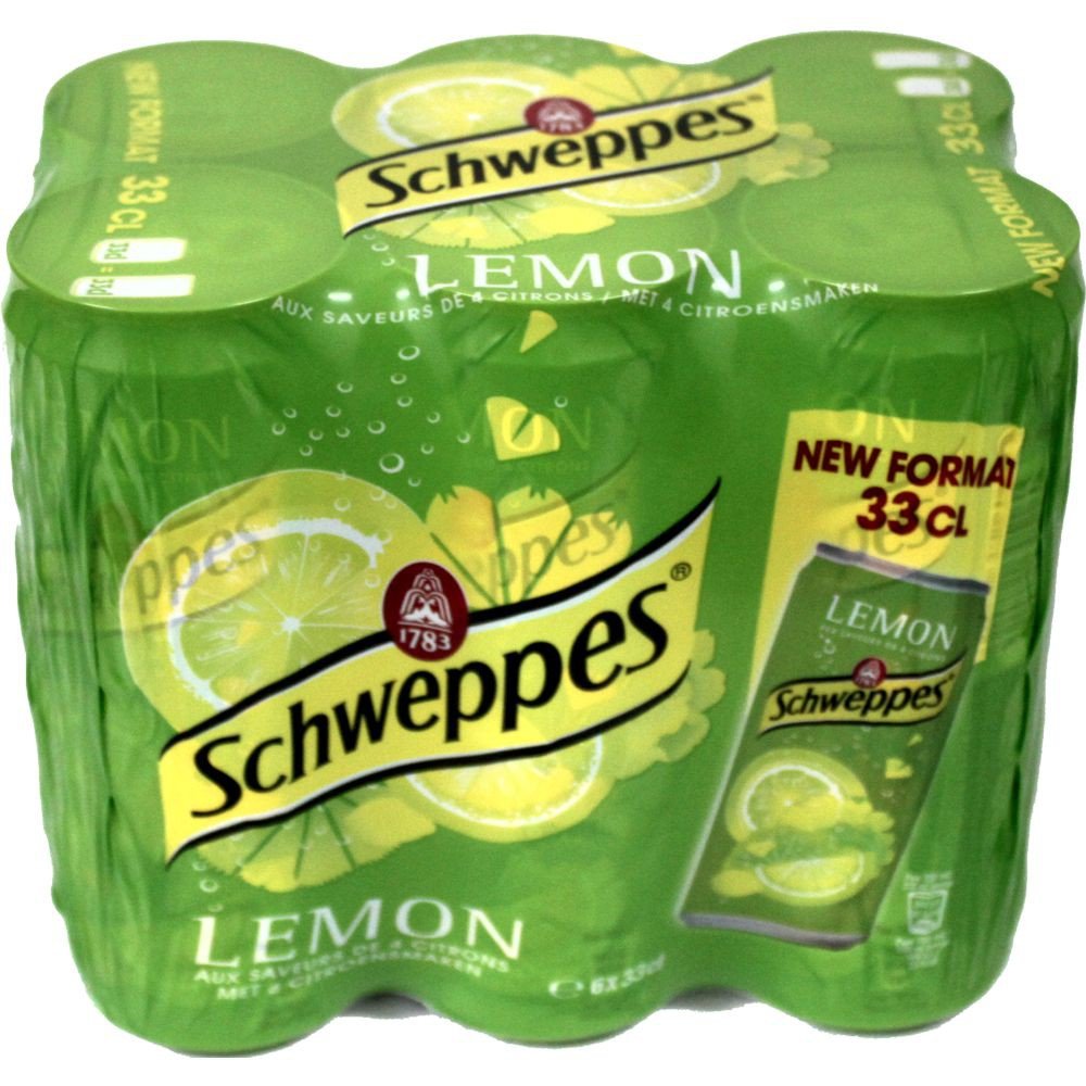 Schweppes Limone 4 confezioni da 6 x 0,33 l sigillate (24 lattine di limone)