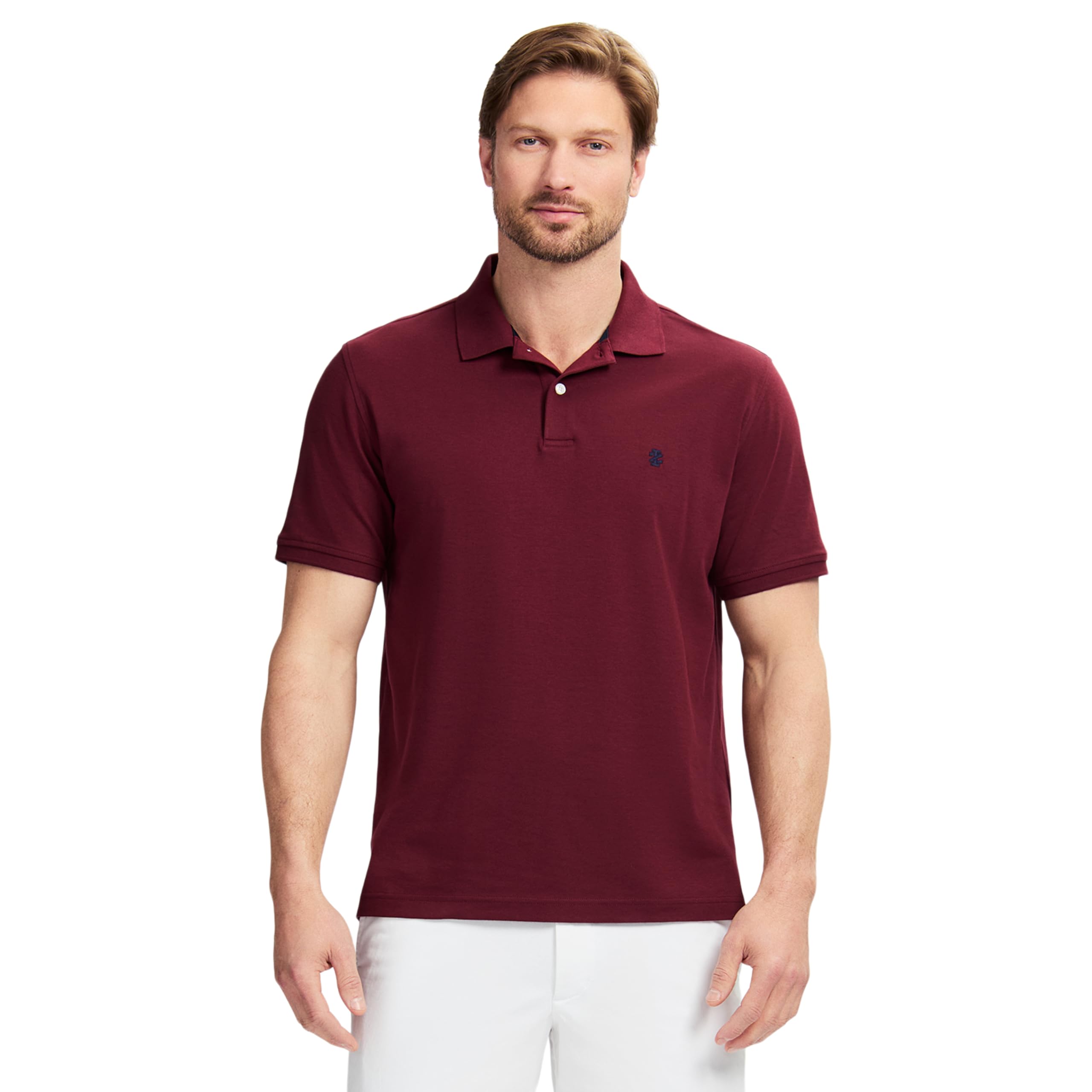 IZOD Men's Short Sleeve Interlock Polo Shirt