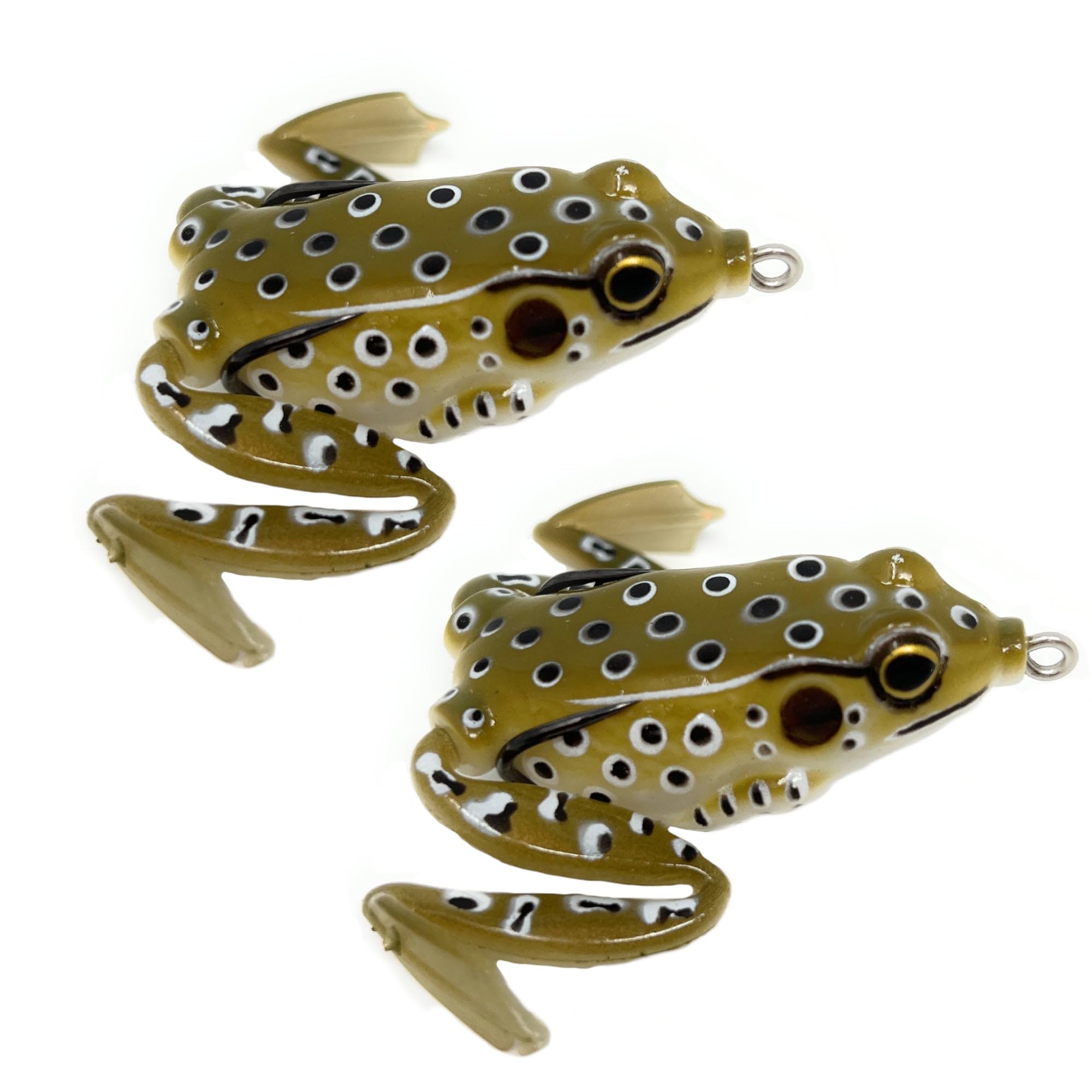 Reaction Tackle Rana Da Pesca 5,7 Cm Camo Frog #05 - Esche Di Superficie Per Bass E Luccio - Confezione Da 2 - 2