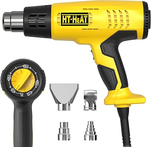 Pistola de calor de larga vida útil de 122   1202  (122.0 F - 1,202.0 F) Control de temperatura variable Kit de pistola de aire caliente resistente