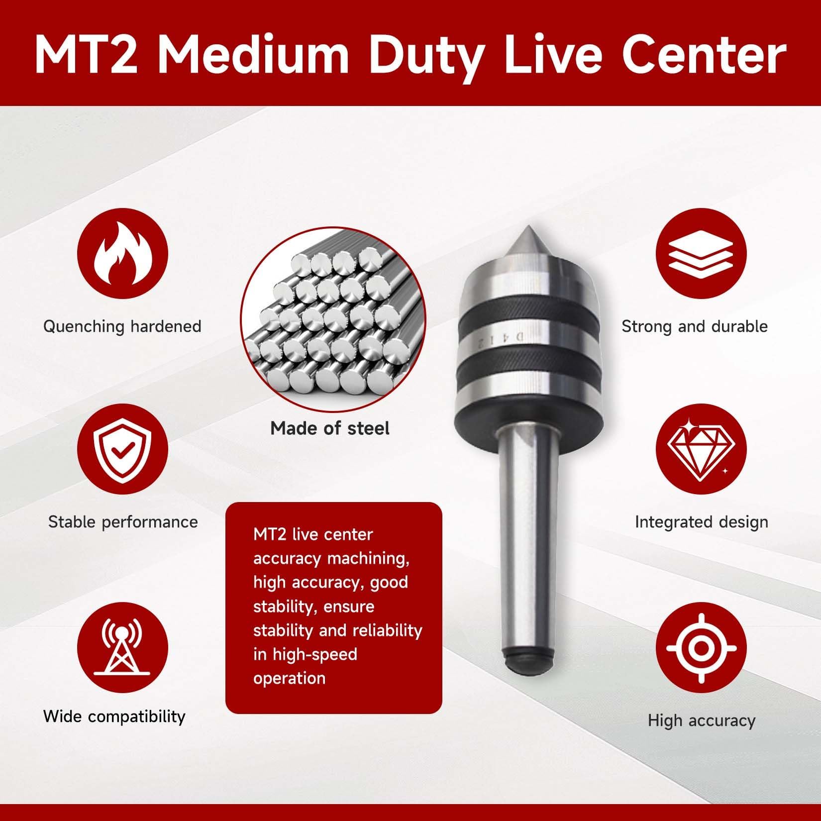 MT2 Live Center - High Precision CNC Tool -4