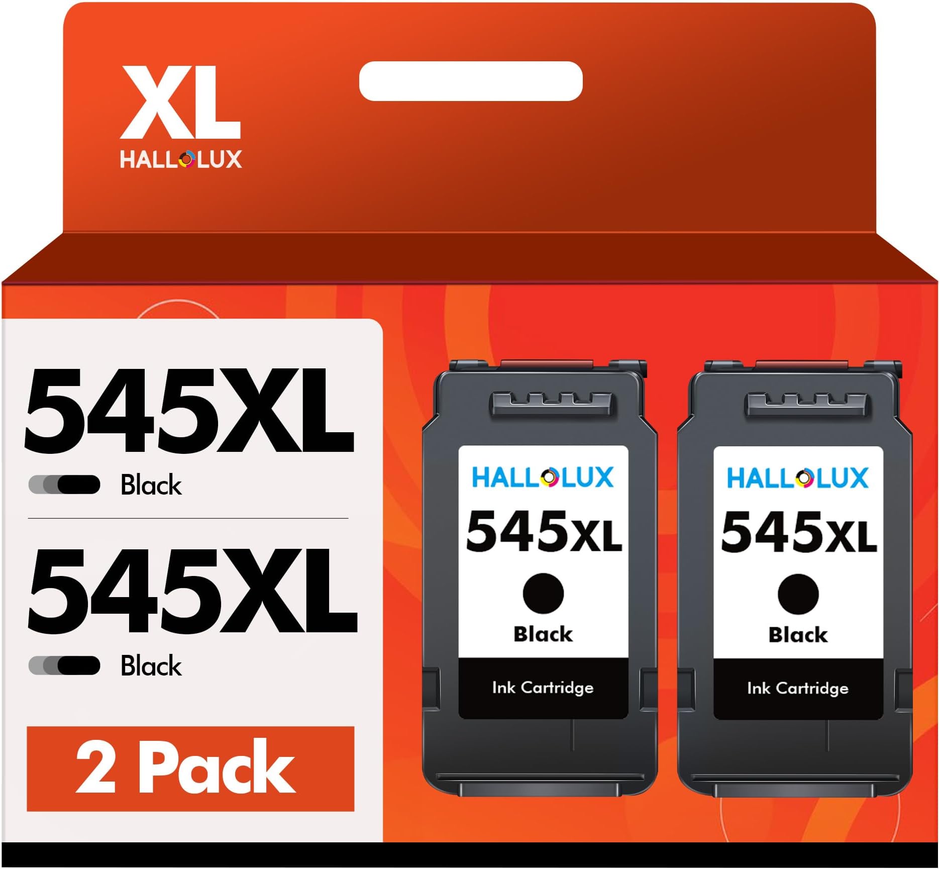 Economink 545XL zwart, compatibel met Canon 545 / PG-545, hoge compatibiliteit met Canon Pixma TS3350 TS3150 TS3450 TR4550 MX495 MG2555 MG3050, inktcartridges (2 zwart