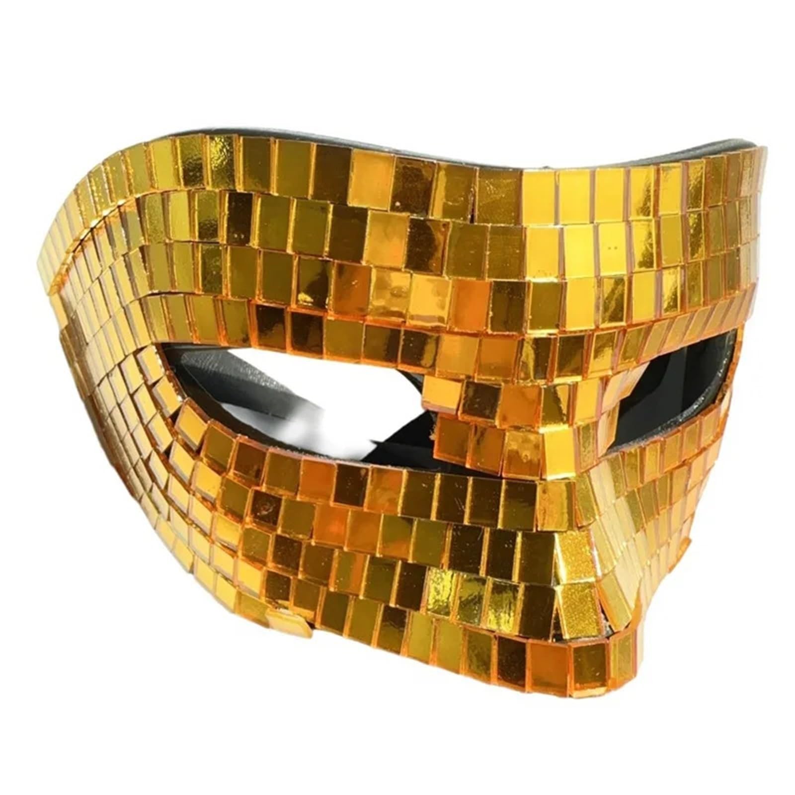 QAUUCP Masquerade Mask Adult Glitter Ball Mask Half Face Mask Party Prop Mask Sparkling Mirror Mask For Women(Gold)