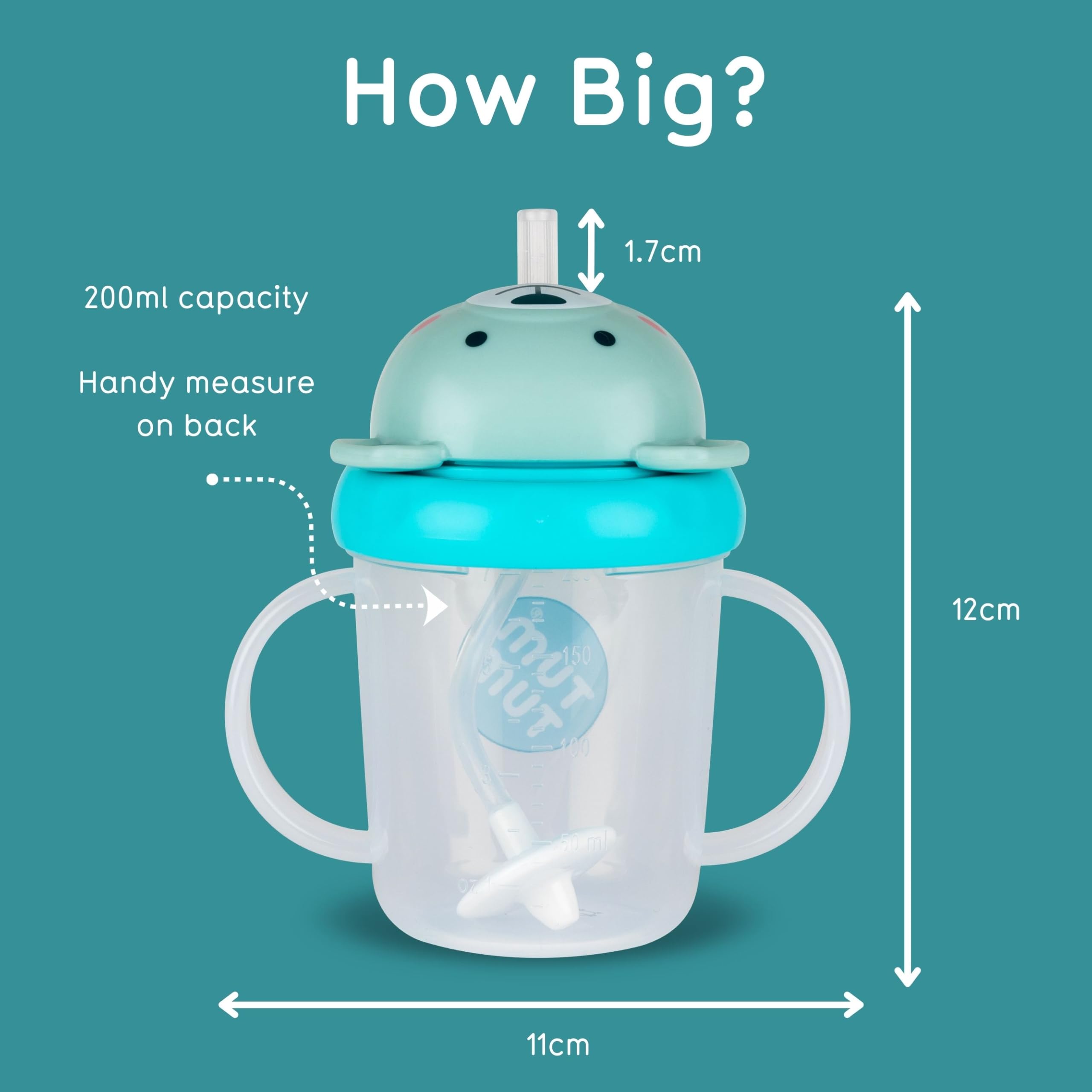 TUM TUM Tippy Up Free Flow Sippy Cup (No Valve), Sippy Cup for Toddlers, 200ml, BPA Free (Boris Bear S3) — view 6