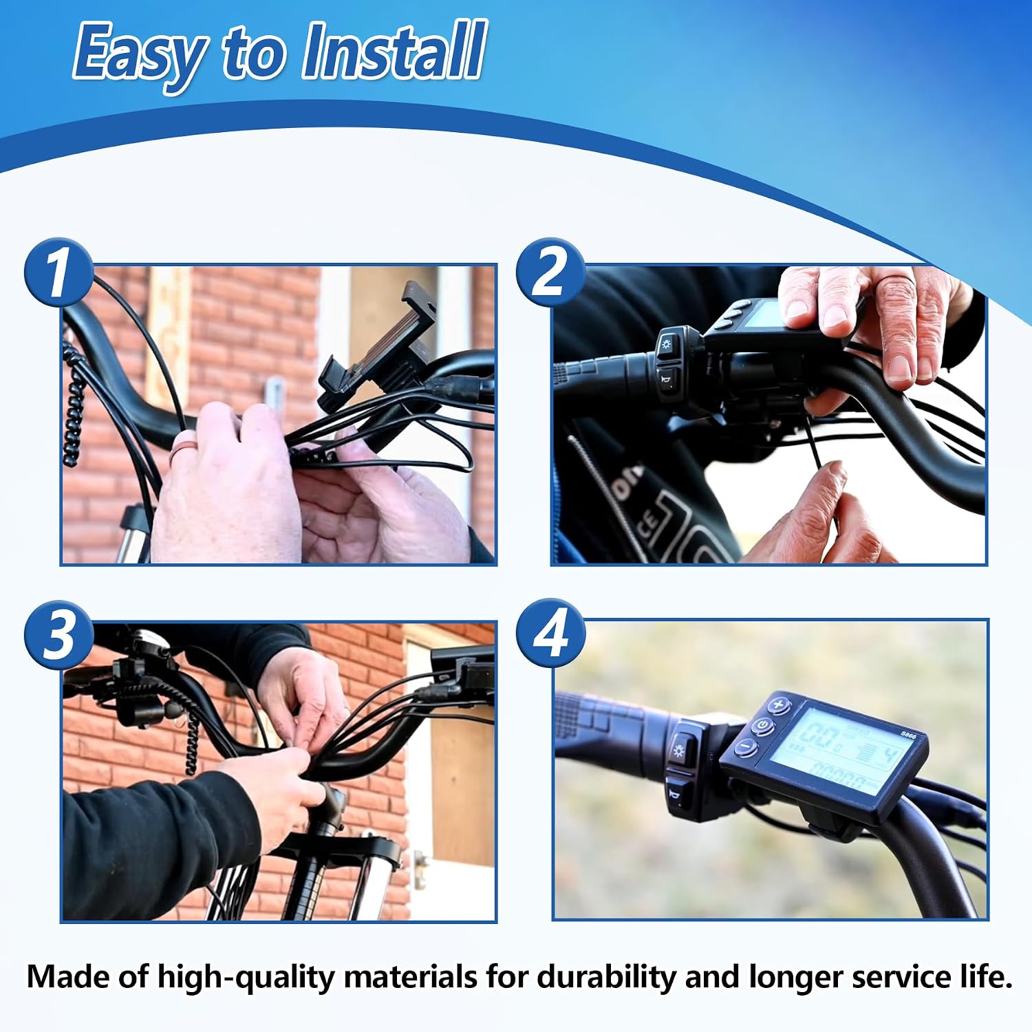 Electric Bicycle LCD Screen Fit for Ridstar Q20 H20 H26 Pro LCD Screen