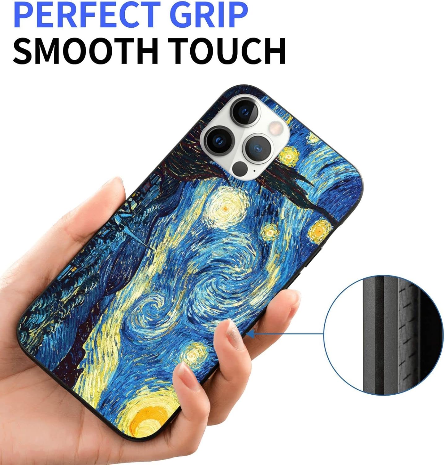 Compatible with iPhone 13 Case, Van Gogh Starry Night, TPU image 2