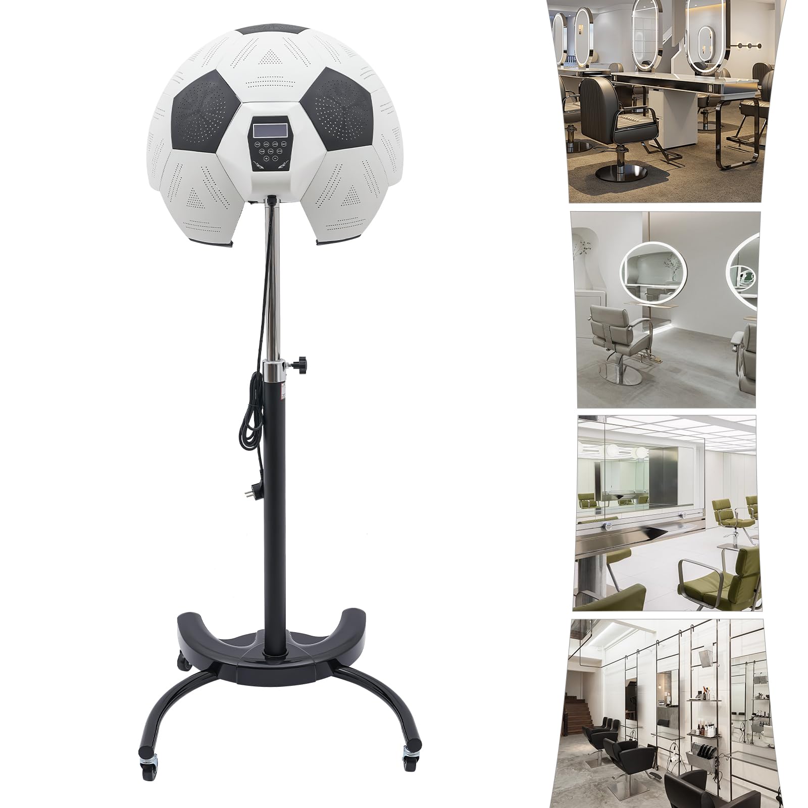 1200W Haarbehandlungsgerät Mit Ständer 5 Professionelle Modi Für Haarpflege Färbung Dauerwelle Friseur Schwarz Weiß