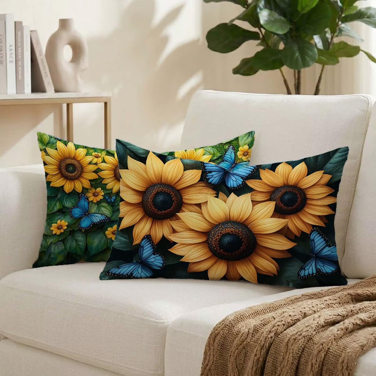 Cojines exterior impermeable jardin para evitar manchas, fundas protectoras de 40x60 cm