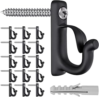 SELEWARE 15 Pack Q-Hanger, Home Christmas Lights Hanger Hooks with Phillips Screw for Garage New Year Party Outdoor Easy Release Wire and Fairy Led Lights,Widthwise Screw Hooks for Indoor Outdoor