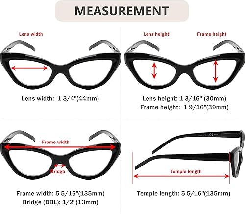 Miniatura 3 de Eyekepper Gafas de lectura estilo ojo de gato para mujeres lectores elegantes - transparente +2.50