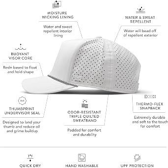 melin Odysea Rope Bulls Icon Hydro, Trucker and Rope Hat | Performance Hat for Men & Women, Water-Resistant Fitted Baseball Cap
