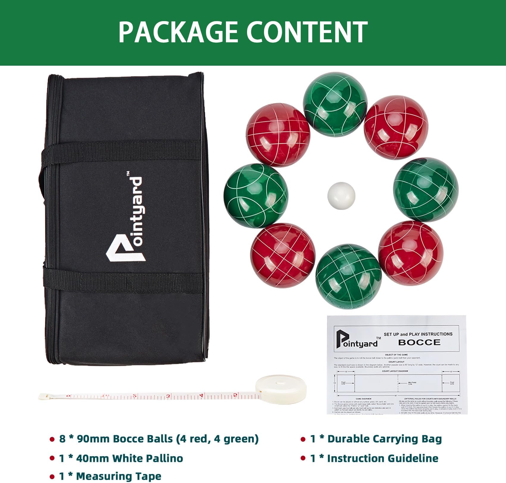 90mm Resin Bocce Balls Set(2 Color)