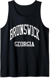 Brunswick Georgia Retro 70s College Sports Style Tank Top