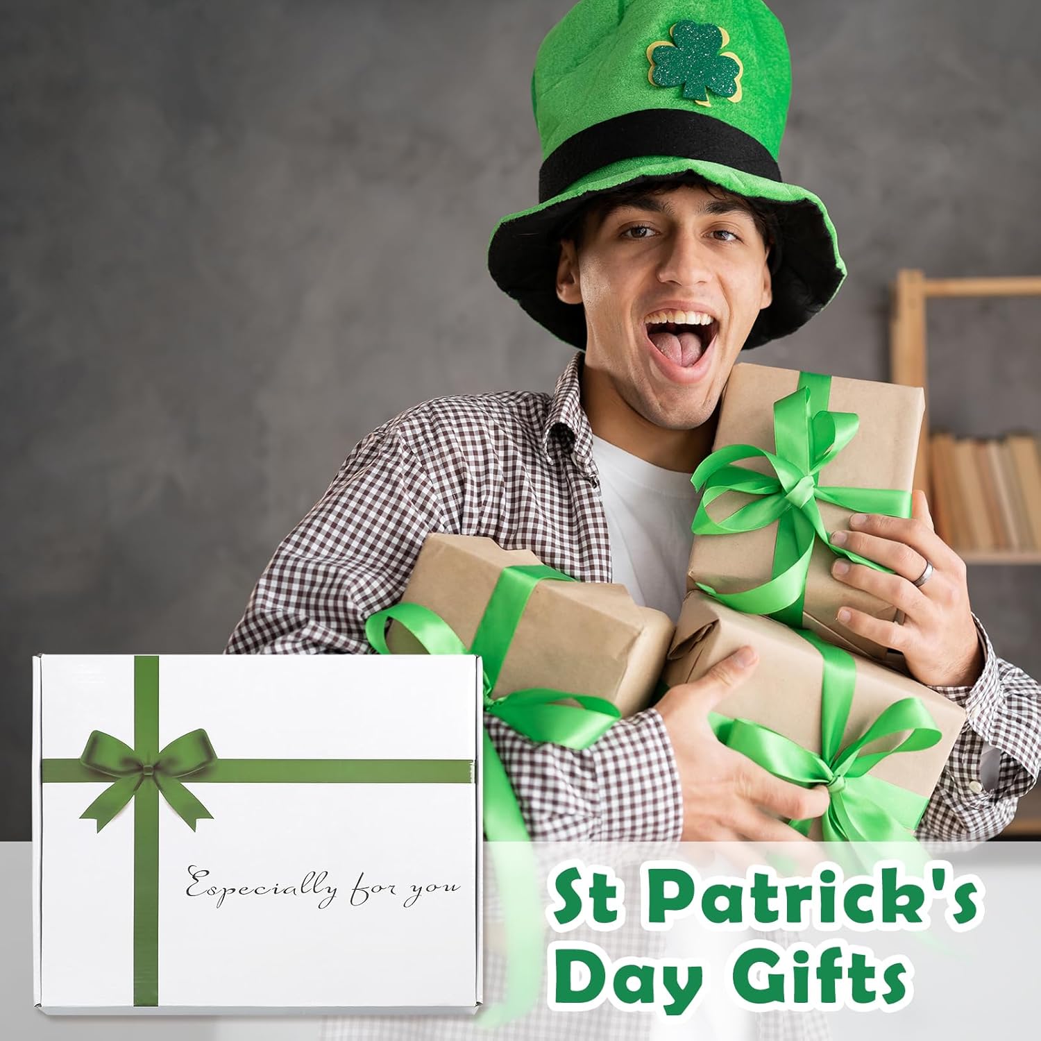 St. Patrick's Day Blanket, Green Shamrock Throw Soft Fuzzy Plush Cozy Fleece Blanket for Couch Sofa Bed, Irish Themed Home Decor Gift, 50 x 60 Inches - Image 5