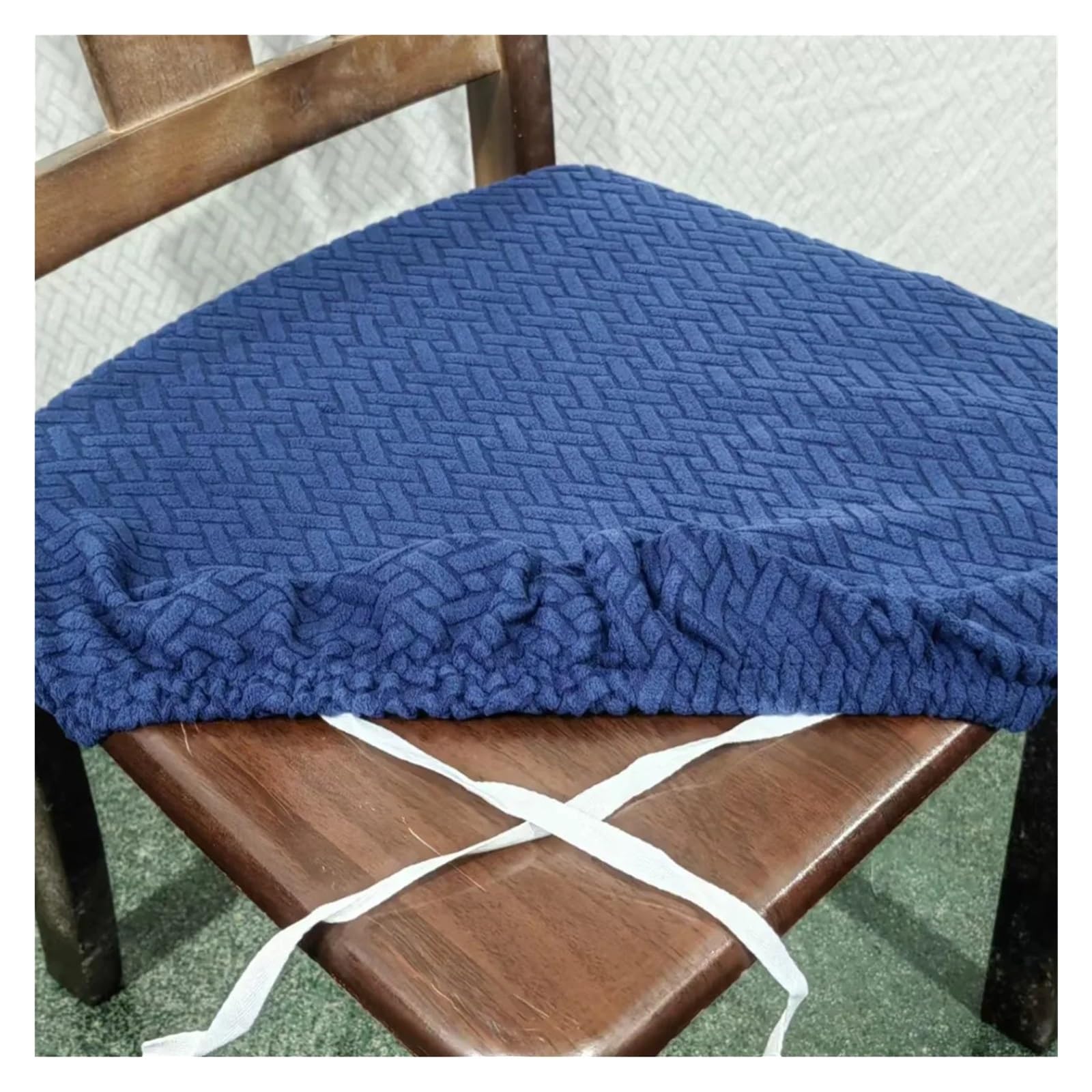 FVDZRFIE Chair Covers 1/4/6/8 Velvet Chair Cushion Cover Solid Color Chair Cover Winter warm Chairs Seat Cover(Color 23,8PCS)