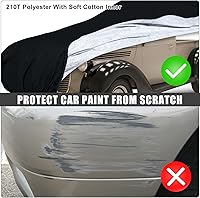 Vista 4 de Funda impermeable para automóvil compatible con Ford 1935-1941 Pickup de 1/2 tonelada con cama de 6.5 pies, poliéster 210T con forro