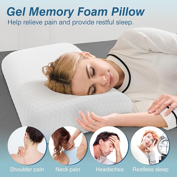 Set 2 Almohadas Memory Foam Queen Refrescante con Funda Lavable miniatura 4
