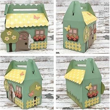 Lawn Fawn Lawn Cuts Custom Craft Die LF1609 Scalloped Treat Box Spring House Add-On