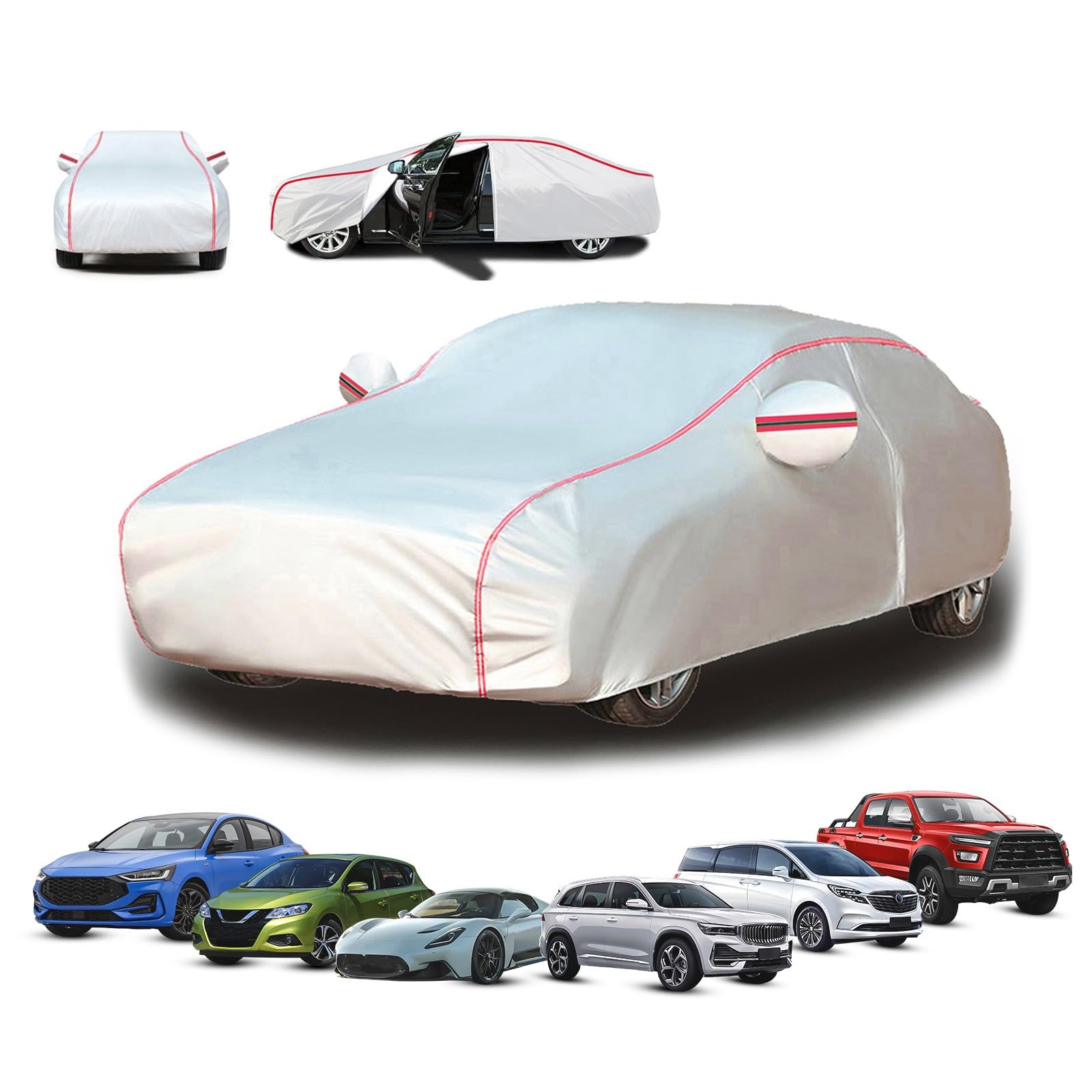 Funda Coche para Buick Electra C-Body RWD 1959-1984, Funda Coche Antigranizo, Impermeable Transpirable, Alta Elasticidad, Anti-UV Resistente Al Polvo Lluvia Nieve-fv66