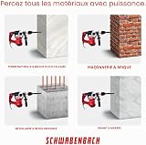 SCHWABENBACH® Foret SDS Plus Béton - Set de 7 Pièces 5-12mm x 210mm - 7