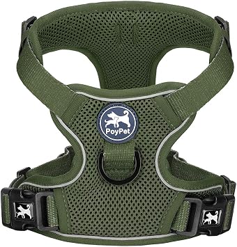 PoyPet Mesh Dog Harness, Reflective Breathable Puppy Vest for Small Dogs