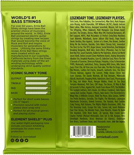 Miniatura 2 de Ernie Ball Cuerdas de guitarra de bajo Slinky regulares de escala corta calibre 45-105 P02852