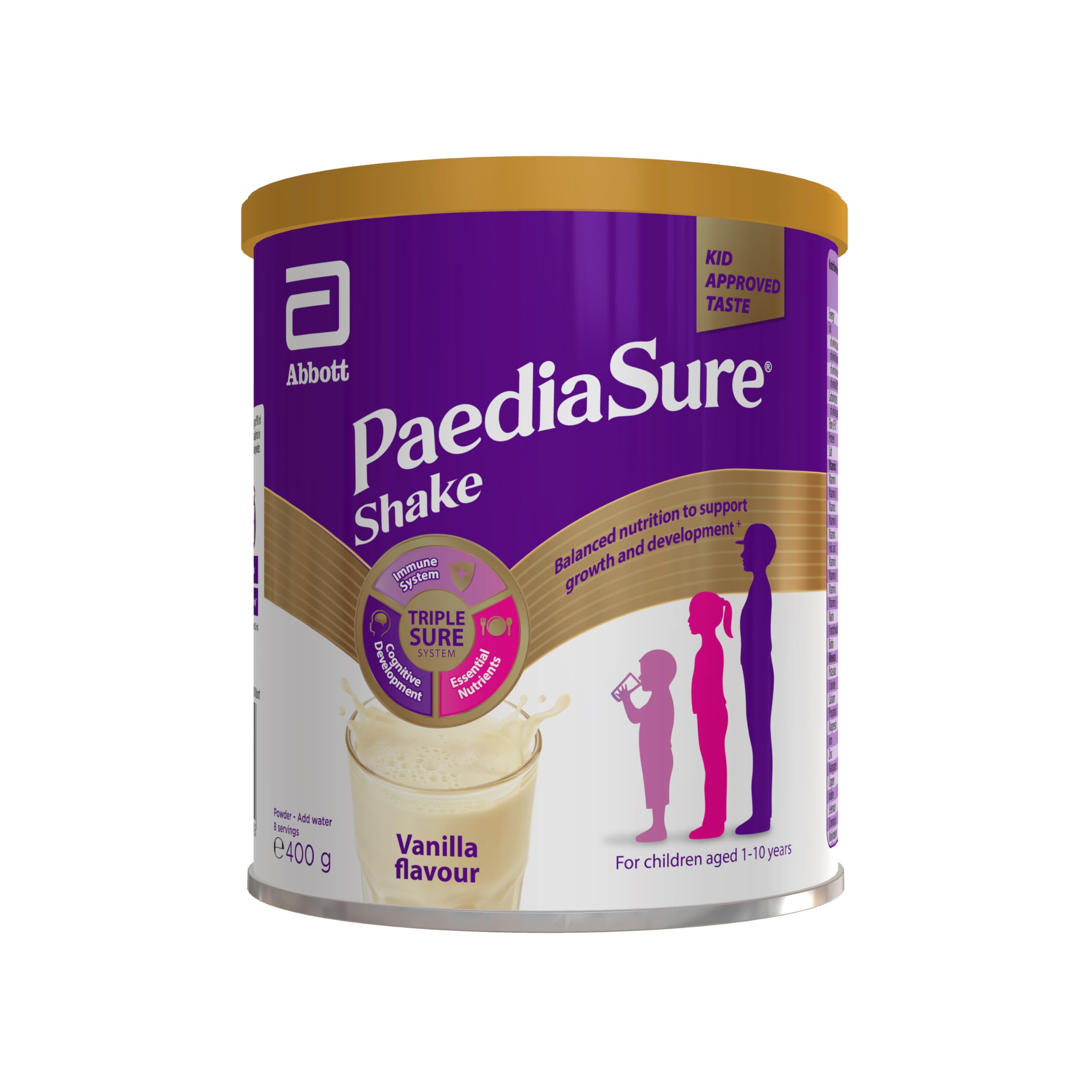 PaediaSure Shake – Vanilla Flavour – 400g – Balanced Nutritional Supplement Drink – Multivitamin for Kids – With Protein, Carbohydrates & Minerals – Supports Growth & Development – Vegetarian