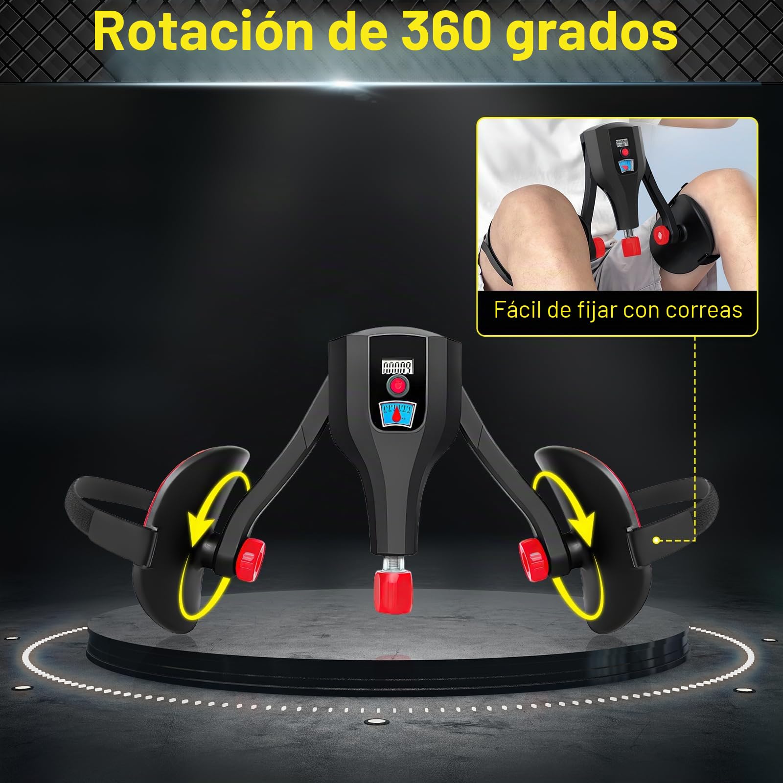 Entrenador de Muslos, 10-60 kg Entrenamiento de Suelo Pélvico conteo LCD, 360° Entrenador Multifuncional para Mujeres y Hombres,Resistencia Ajustable Entrenamiento de Cadera, Entrenamiento de Brazos