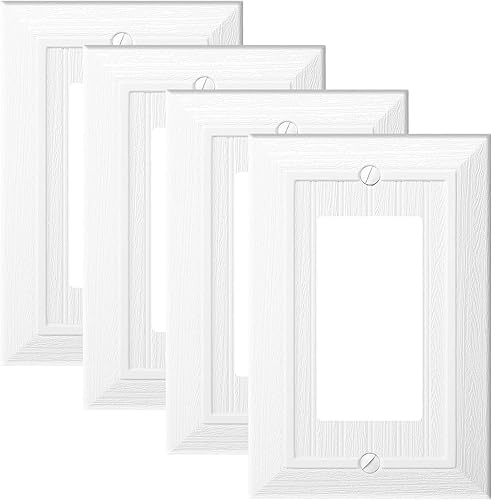 Placa decorativa moderna de pared, placa de pared, tapa de tomacorriente de la placa del interruptor, diseño retro vintage de grano de madera