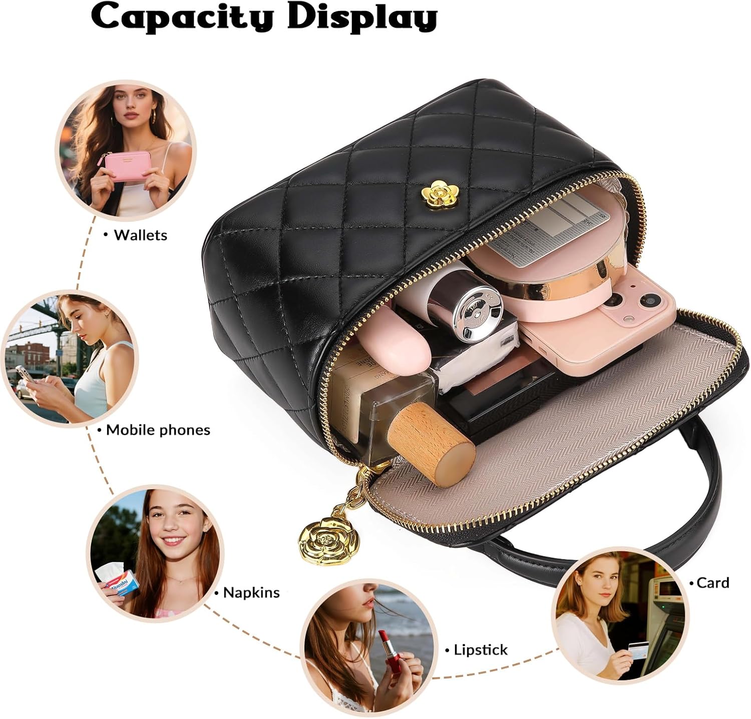 Small Quilted Square box crossbody bag and Satchel Purse For Women Designer Mini Top Handle Pouch Tote Handbag - Image 6