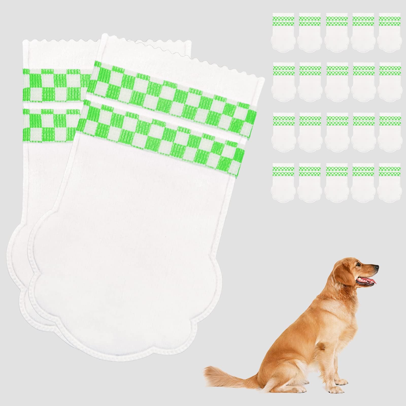 20pcs Disposable Dog Booties,Dog Shoes,Wound Recovery Boot for Dogs,paw Protectors