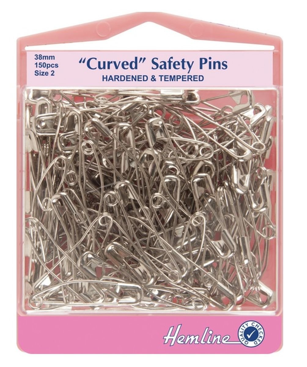 Hemline Curved Safety Pins