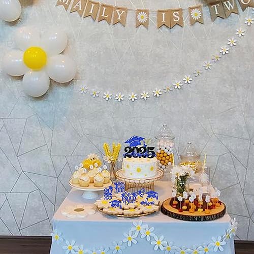 Miniatura 257 de Paquete de 24 adornos dorados para cupcakes de graduación 2025 con purpurina So Proud of You Done Diploma Graduation Cap Cupcake Picks Class of 2025