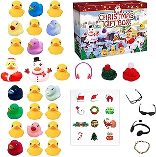 Rubber Duck Advent Calendar 2023, Christmas Duck Advent Calendar, Duck Advent Calendar 2023, 24-Days Count Down To Christmas Fun Rubber Ducks Toy, Advent Gifts Countdown Accessories