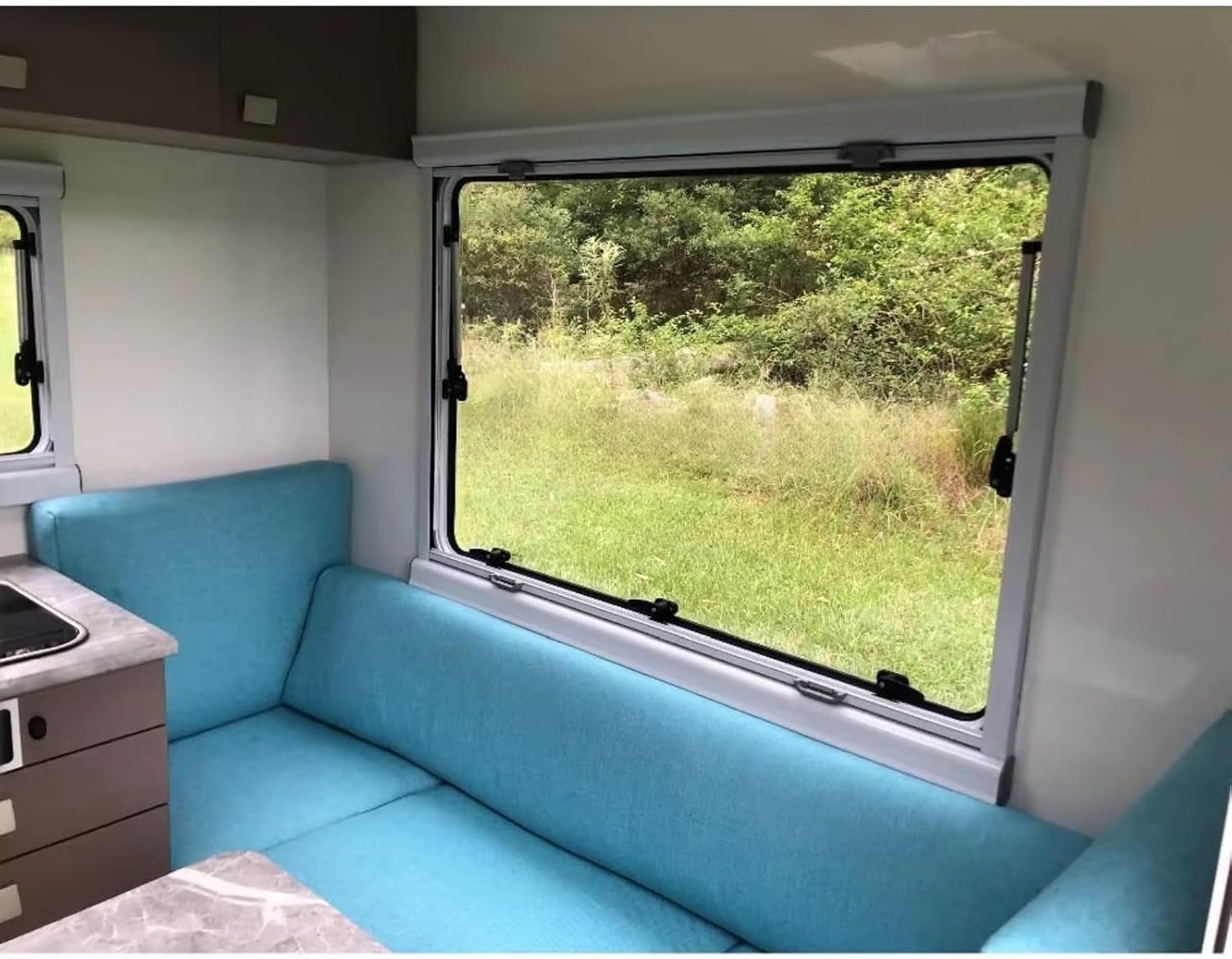 Lightweight Pop Up Truck Camper Hard Shell Design, Customizable Off Grid Camper with Bed Area, Kitchen Station, Shower and Solar Power Ready