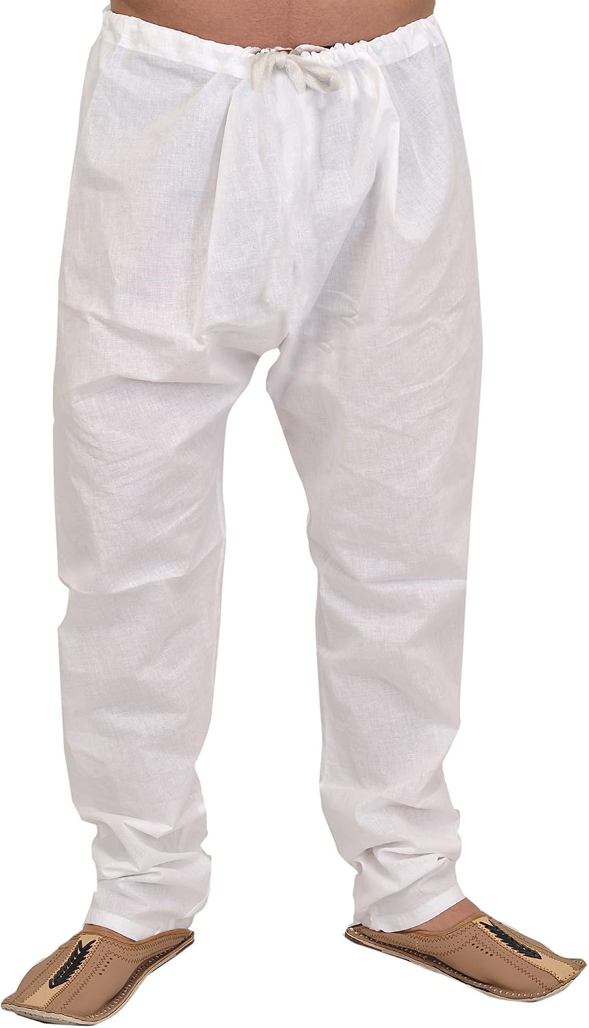 Exotic India Pure White Kurta Pajama