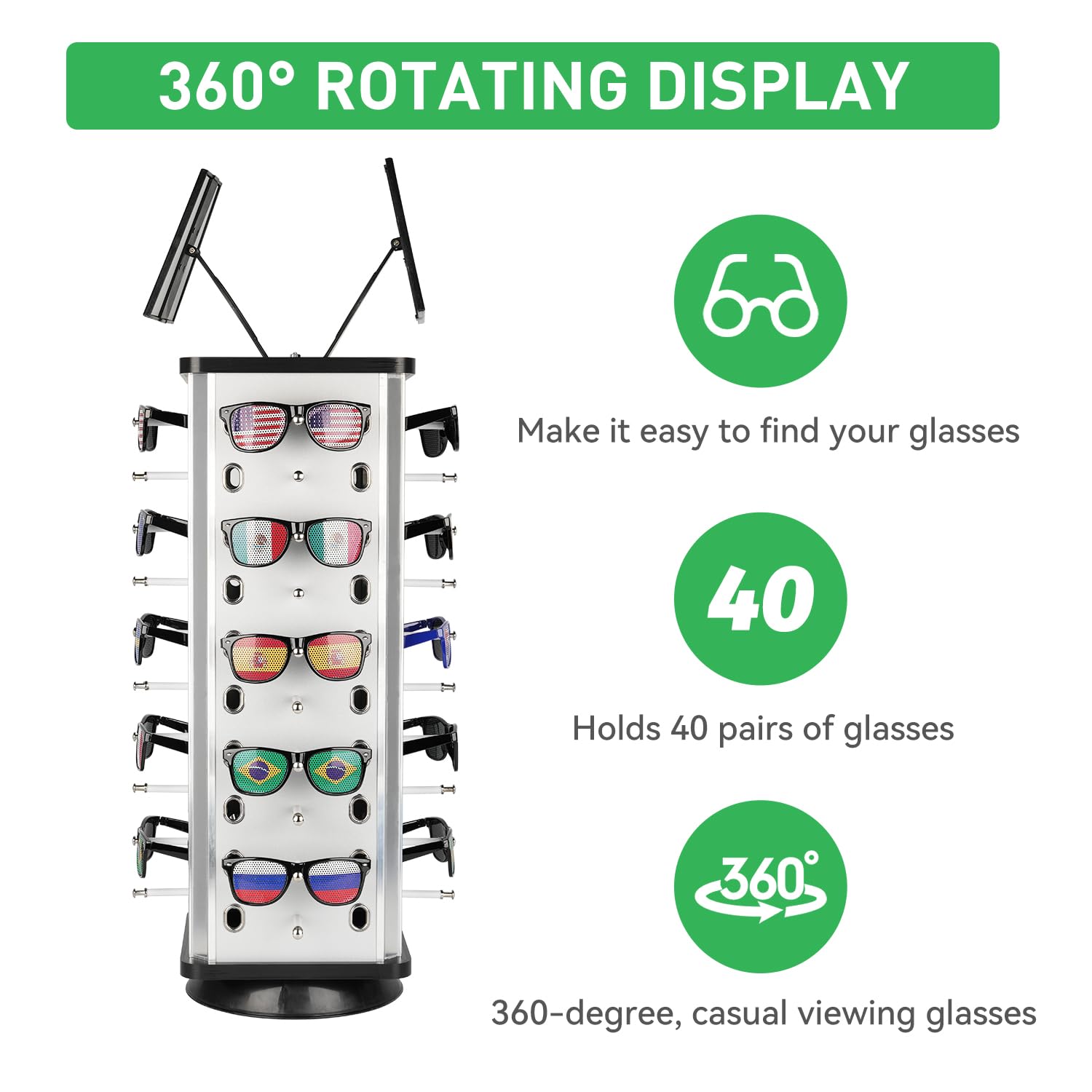 Amazon.co.jp: AISITESY メガネサングラスディスプレイスタンド