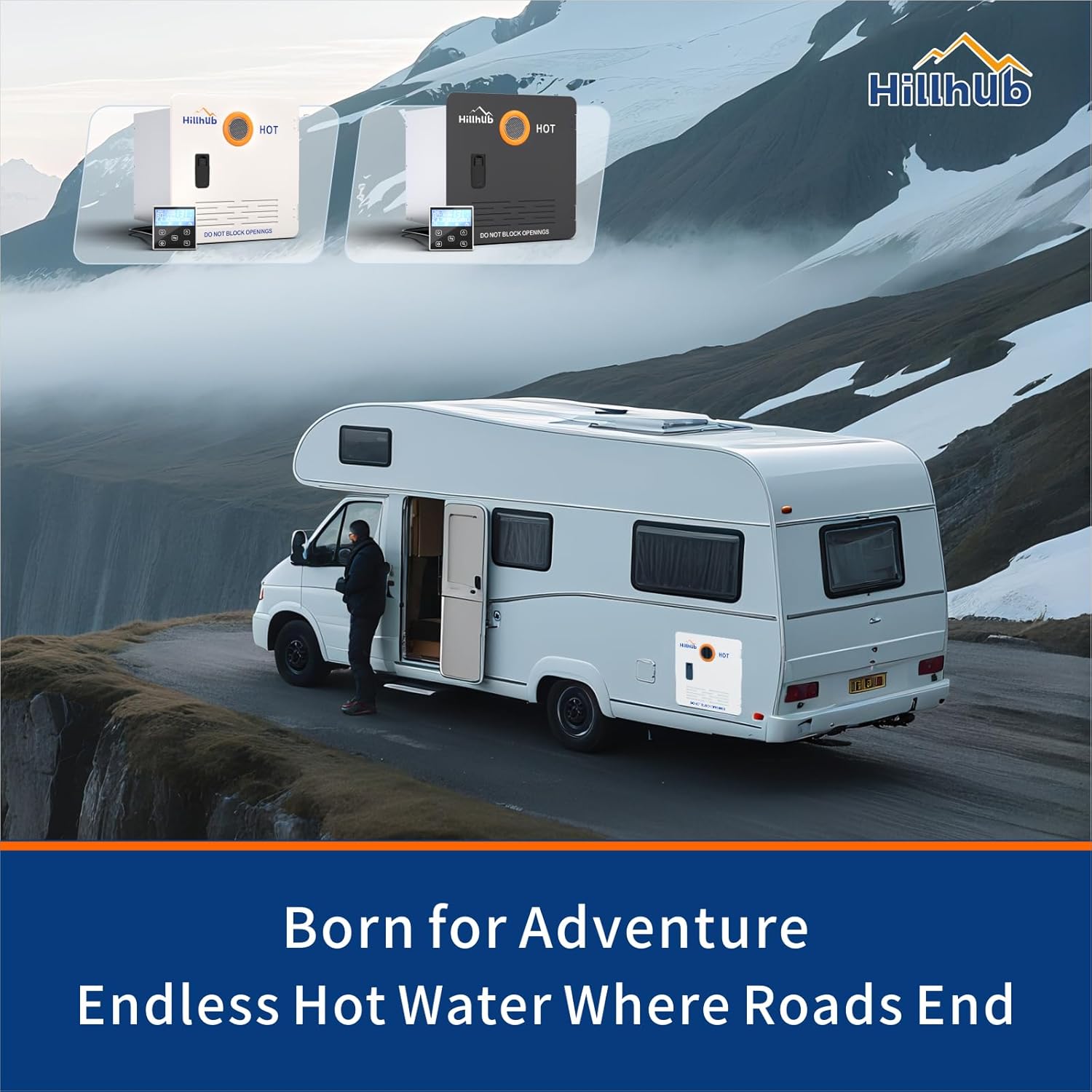 3.9 GPM RV Tankless Water Heater (Included 15x15 Inch White Door), Match 15x18 Inch White Door