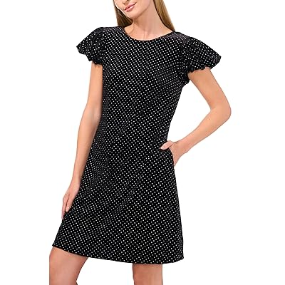 CeCe Velvet Bubble Sleeve Dress Women