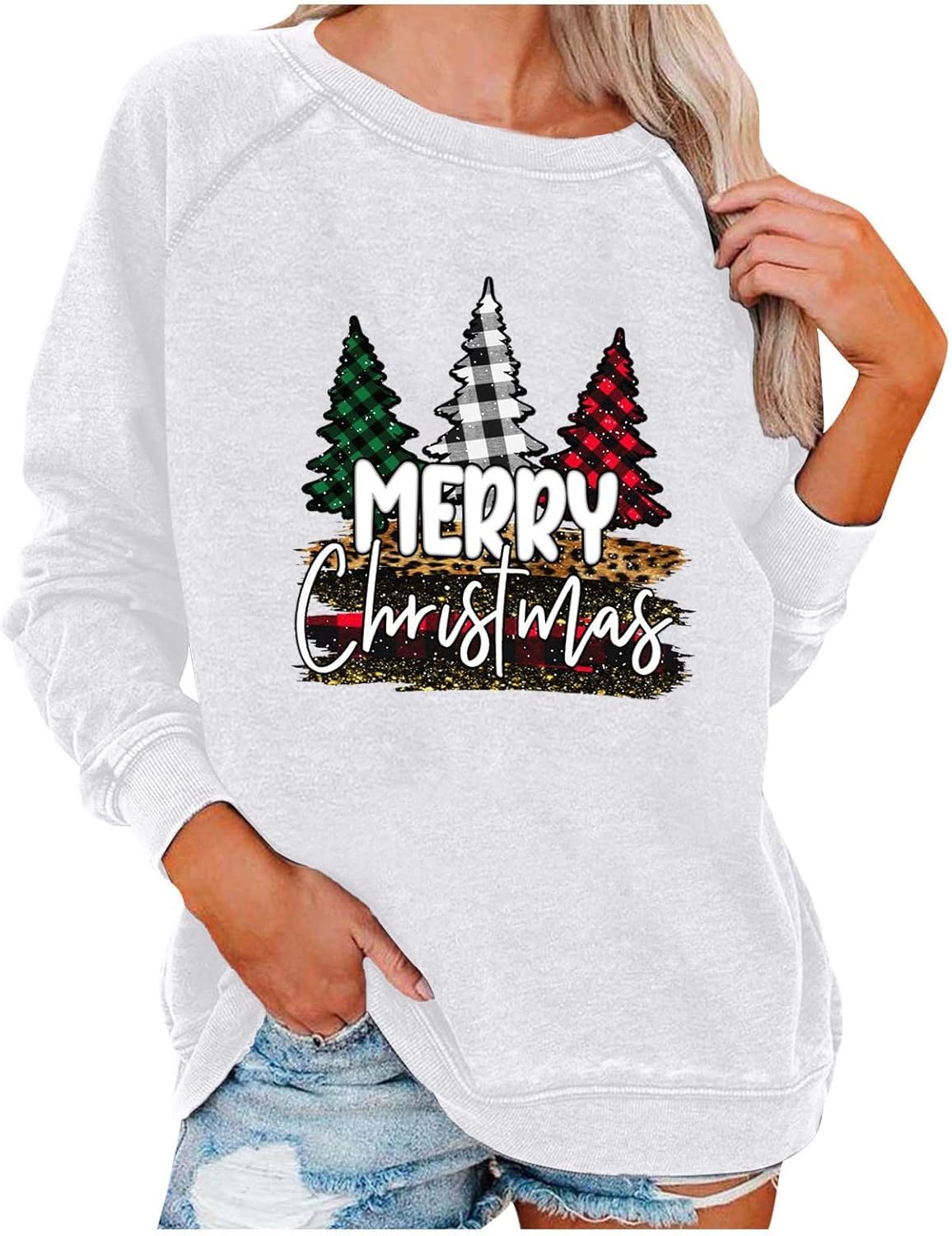 Pull De Noël Moche Femme - Sweat Col Rond Manches Longues - Cadeau Fête Humoristique - 2