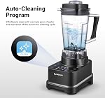 AMZCHEF 8-IN-1 Professional Blenders, 1800 Watts Commercial Blender for Kitchen with Timer, Innovative LED Panel, 8 Functions for Smoothies, Shakes & More, 8 Speeds & Pulse, 68 oz. Pitcher, Black