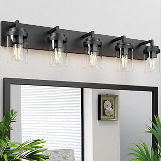 Espird Modern 5-Light Black Vanity Light