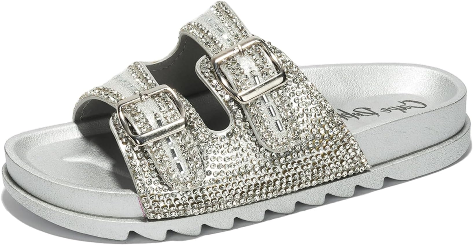 adilette slides glitter