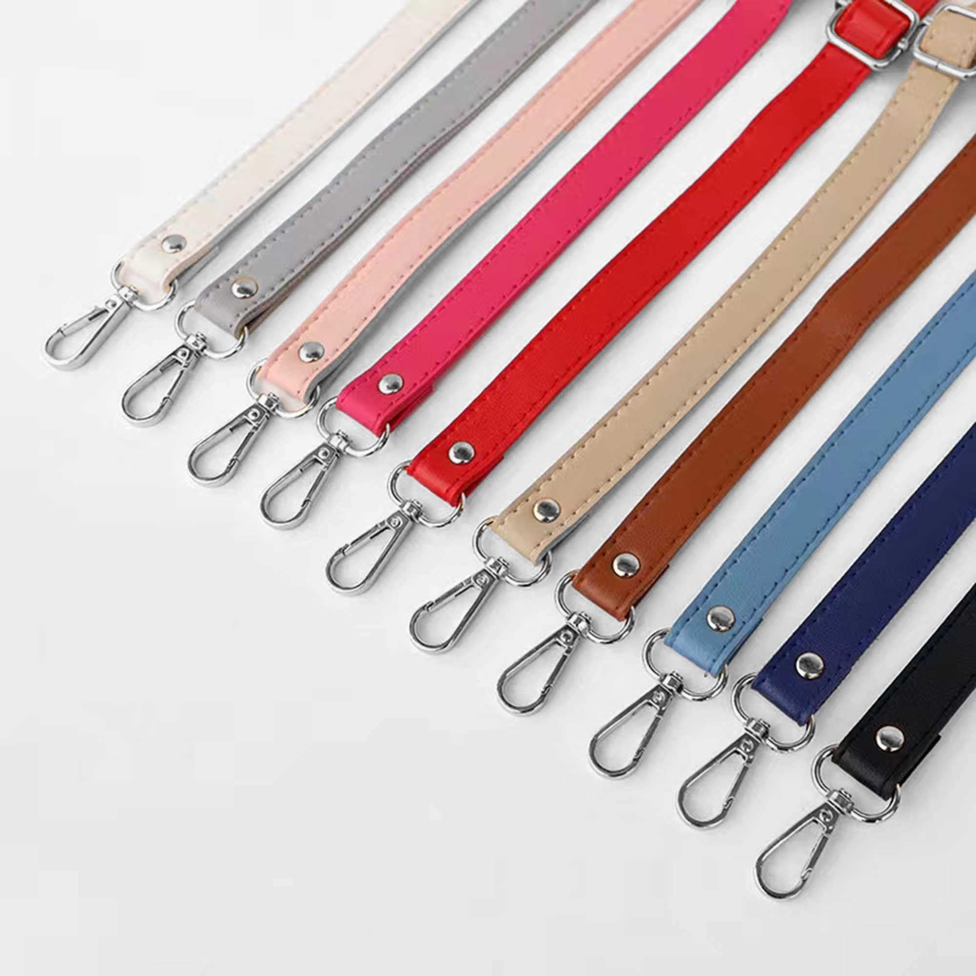 Gurt Band Schulterriemen für Damen Taschen Handtasche - Braun - Farbe Metallteile Silber - Länge verstellbar 70-128 cm - Breite 1,8 cm - Schultergurt Umhängetasche Trageriemen Riemen Umhängegurt