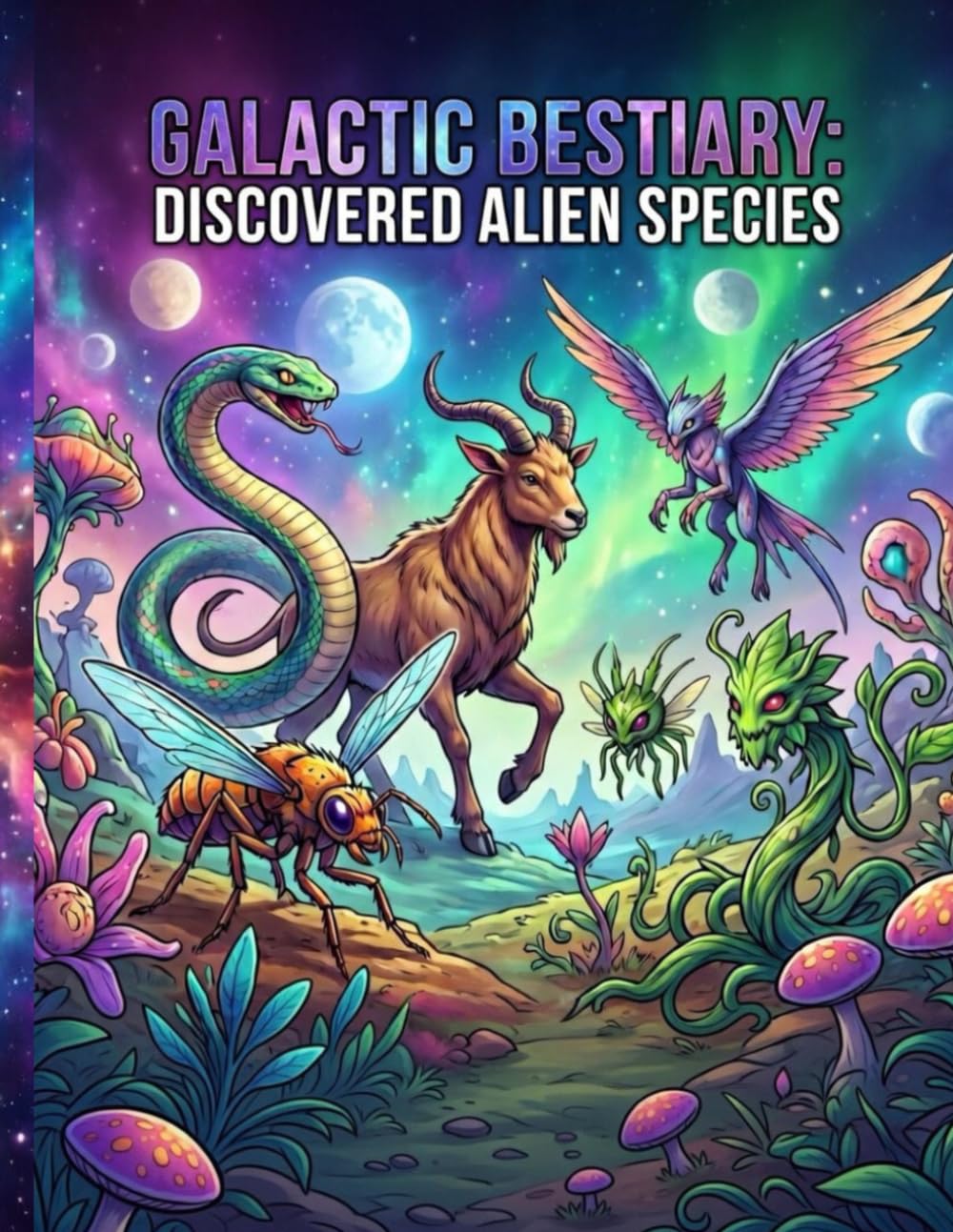 Galactic Bestiary: Discovered Alien Species Coloring Book: 20 Unique Extraterrestrial Creatures to Color