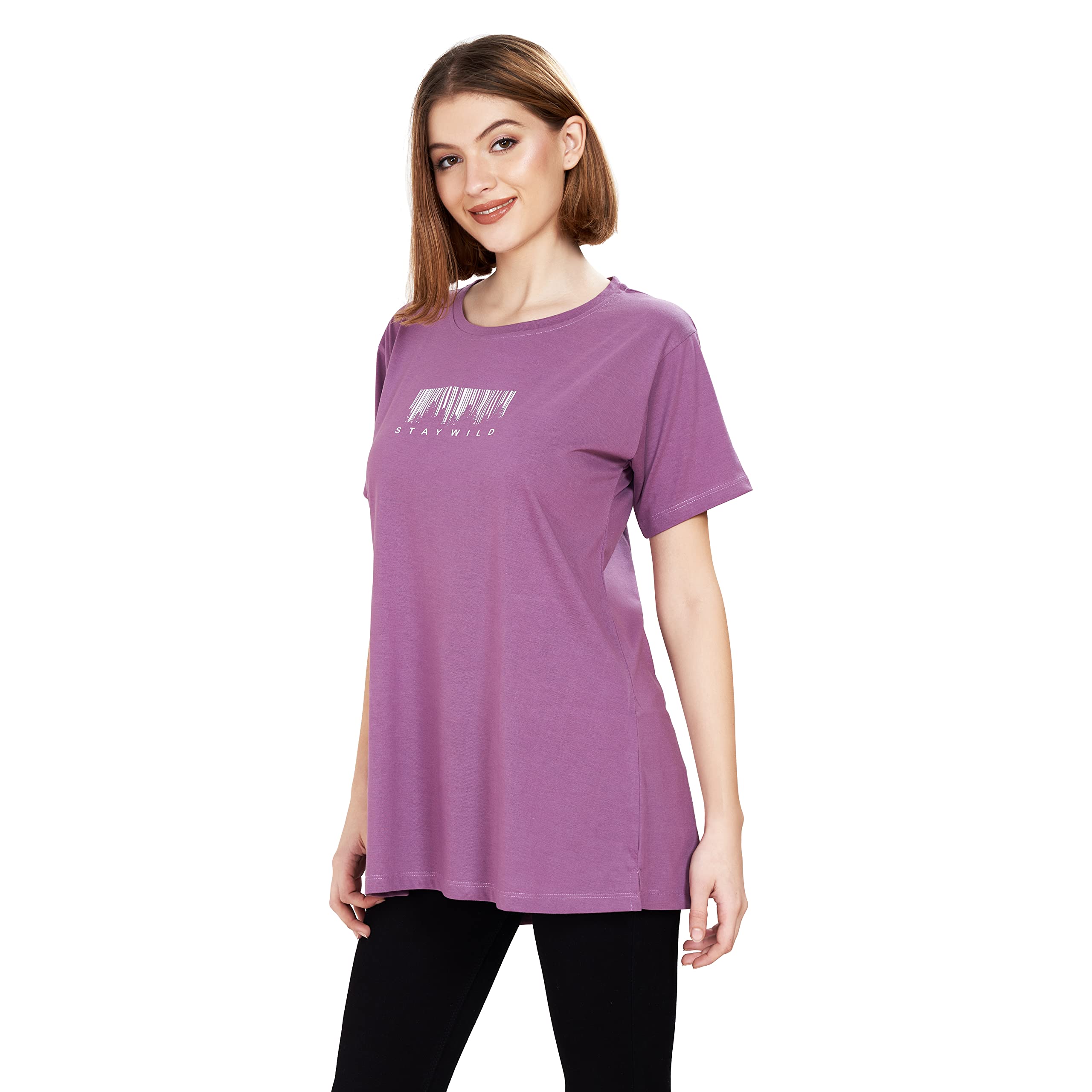 Women Long Length Cotton T-Shirt