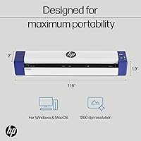 Vista 5 de HP Escáner de documentos portátil PS100W Escáner digital simple, compacto, portátil, inalámbrico, de 1 cara para el hogar y la oficina